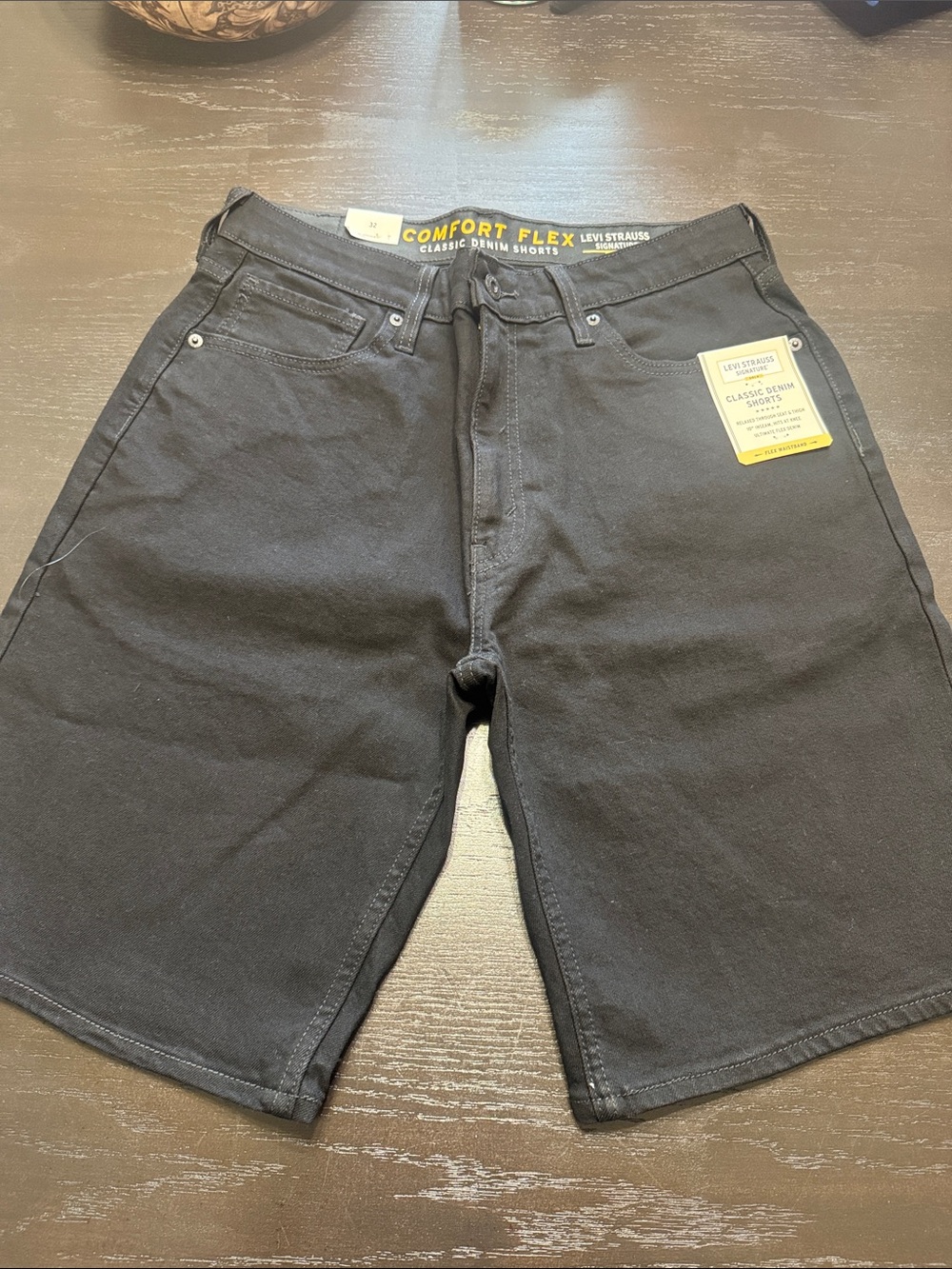 Levi's Black Comfort Flex Classic Denim Men's Shorts